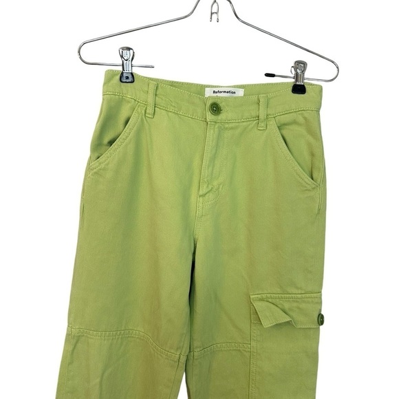 Reformation Bailey Utility cargo Pant organic cotton Size 23 - Picture 5 of 9
